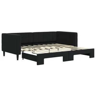 Immagine prodotto di vidaXL Letto da giorno allungabile nero 90x190 cm in velluto