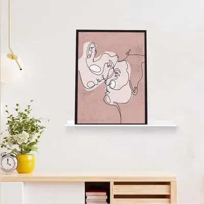 Zdjęcie produktu dla Biała półka ścienna 70 cm, metalowa