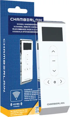 Produktbild von Chamberlain RTX8P-10, Transmitter, Weiß, 433,92 MHz, 10 mW, Tasten, IP30