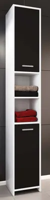 Produktbild von VCM Holz Badezimmerschrank | Badmöbel | Stand Badschrank | Badezimmer | Hochschrank | Maße ca. H. 180 x B. 30 x T. 30 cm - Zalo