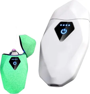 Immagine prodotto di Accendini USB ricaricabili antivento con indicatore LED e doppia fiammata