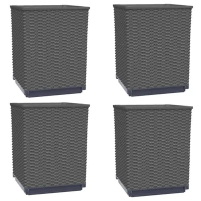 Obrázok produktu pre vidaXL Kvetináč 4 ks čierny 30x30x37 cm polypropylén