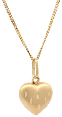 Produktbild von Anhänger Herz   333-8 Karat Gold mit vergoldeter Silberkette 60  cm