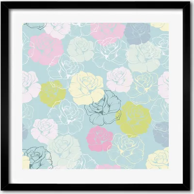 Produktbild von Bild - 50 cm x 50 cm - MDF - Rahmen, Wandkunst - Rosen