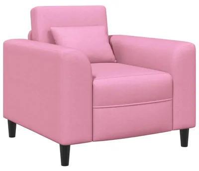 Image de Fauteuil vidaXL en tissu rose