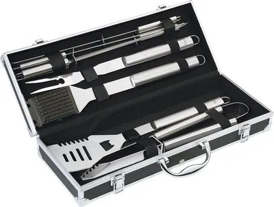 Produktbild von Famanu BBQ-Set Hochwertiges Grillzubehör - Edelstahl mit Tragbarer Aufbewahrungstasche