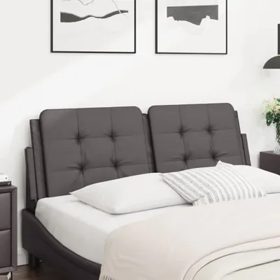 Produktbild von "2026 Promotion" Kopfteil moderne --Kissen "Zadar" Grau 120 cm Kunstleder - Bettkopfteil CC22769