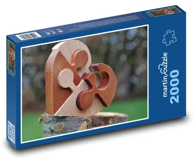 Obrázok produktu pre Puzzle 2000 Drevené srdce s hádankou - martinpuzzle