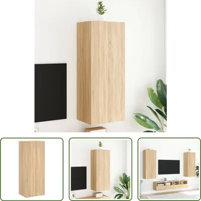 Produktbild von The Living Store TV-Wandschrank Sonoma-Eiche 40,5x30x102 cm Holzwerkstoff