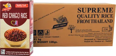 Produktbild von [ 12x 1kg ] GOLDEN PHOENIX Roter Reis / Thai Red Cargo Rice