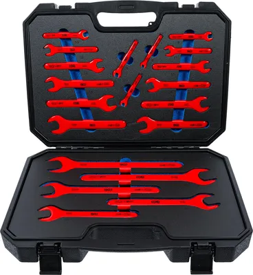 Produktbild von BGS technic VDE Single Open End Spanner Set, 4,95 kg
