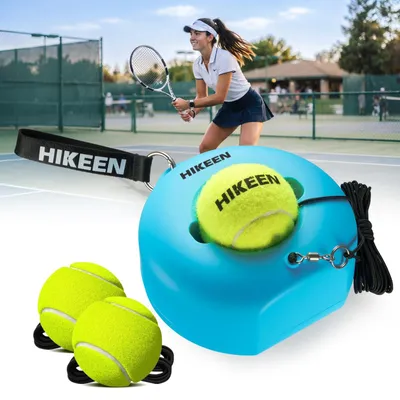 Produktbild von Tragbares Tennistrainingsset mit 3 Tennisbällen für den Außenbereich