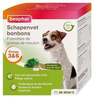 Image de Bonbons à la graisse de mouton Algues Mini's Friandise pour chiens - Beaphar