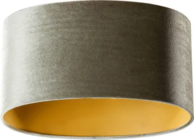 Produktbild von Samtlampenschirm Grün mit Goldener Innenseite Oval 35 23 18