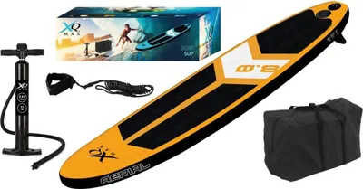 Obrázek produktu pro Nafukovací prkno SUP SURF 245x57x10 cm - Set do 90 kg - Oranžová - Lehké prkno na pádlování ve stoje