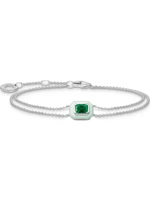 Produktbild von Thomas Sabo Armband mit grünem Stein A2095-496-6-L19V