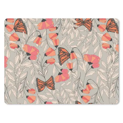Produktbild von MuchoWow® Mauspad Mousepad Schmetterlinge - Muster - Tiere 40x30 cm - Mousepads - Maus Mat - Pad - Mausunterlage - Anti Rutsch