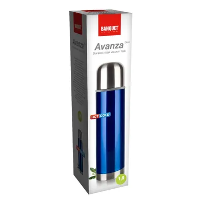 Produktbild von BANKETT Thermosflasche rostfreier Stahl AVANZA Blue 1 l