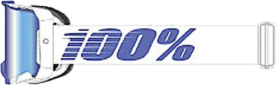 Produktbild von 100% Armega Essential Chrome Motocross Brille, weiß/blau