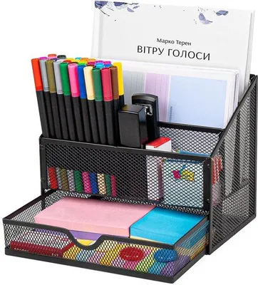 Obrázok produktu pre Organizér do kancelárie s 5 zásuvkami z uhlíkovej ocele, čierny