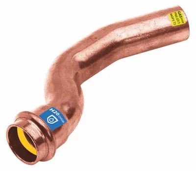 Zdjęcie produktu dla Kolanko miedziane Sanpro Pressfitting wewnętrzne - zewnętrzne, rozmiar V 12 (miedź)