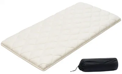 Tatami-Matte 203x99x6,3 cm, 9-lagig, weiß, inkl. Aufbewahrungstasche