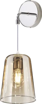 Produktbild von Schirmwandleuchte E27 Fassung max 60W Wandlampe minimalistisches Design verstellbare Höhe max 250cm bernstein