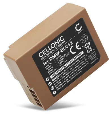 Image de CELLONIC 1x Batterie pour Appareil photo Compatible avec Panasonic Lumix DMC-FZ1000, Lumix DMC-FZ300, Lumix DMC-FZ2000, DMW-BLC12 - (1100mAh, 7.2V)