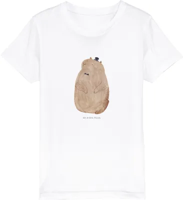 Produktbild von Mr. & Mrs. Panda Kleinkinder T-Shirt Murmeltier 7-8 Jahre (122/128) - Weiß - Geschenk, Anstand, Kinder-T-Shirt, Lustige Sprüche, Freundlichkeit, Fröhlichkeit, Kindershirt