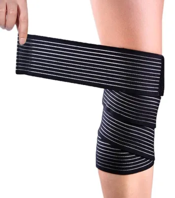 Produktbild von Kniebandage, extra lang, elastische Unterstützung – Kniebandage für Damen/Herren – Atmungsaktiv – Leicht – Kompression – Stabilisierung