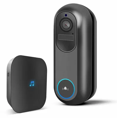 Imagen del producto de Videoportero inteligente con Wi-Fi, con batería, 12V, ranura para MicroSD, resolución FHD, sensor PIR, color