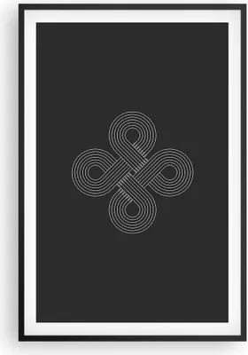 Produktbild von Gerahmtes Poster - Schwarzer Rahmen - Symbol Schleife Unendlichkeit - 61x91,5 cm - Wand Bild - Wanddeko - Wandbilder - Kunstposter - Wandposter - Bilderrahmen - Bilder - Kunstdruck - P2BPA61x91-4931