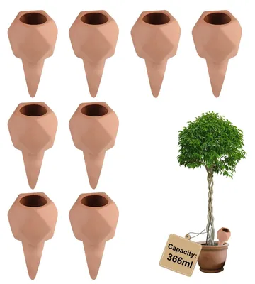 Immagine prodotto di Solidchoice - Set di 8 coni di argilla autoirriganti da 370 ml per piante e vasi da balcone