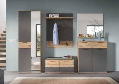 Produktbild von Mason Garderobenkombination 5-teilig Nox Oak / Grau