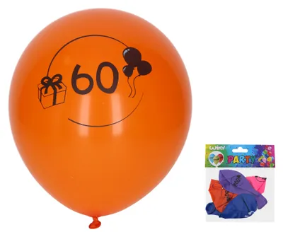 Obrázek produktu pro Balónek nafukovací 30 cm - sada 5ks, s číslem 60