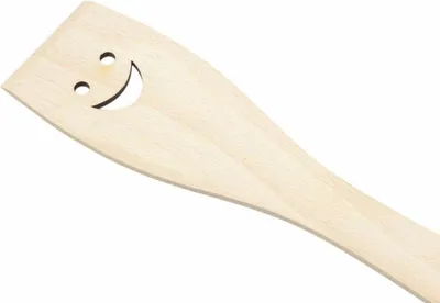 Produktbild von HOLZSPATEL für TEFLON-Pfannen, Buche, Smiley, 30 cm