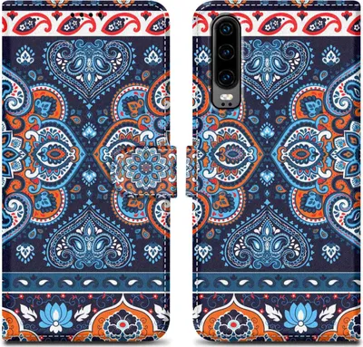 Image de Cadorabo Housse pour Huawei P30 Housse Design bleue Housse pour portable Etui Magnétique Case Cover