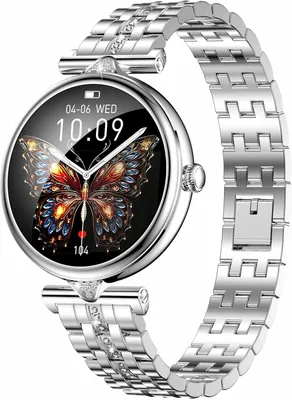 Produktbild von Smartwatch Damen Diamond Luxus Armbanduhr mit Telefonfunktion/Herzfrequenz/Menstruationszyklus/IP68 Wasserdicht Android iOS Fitnessuhr