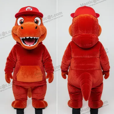 Productafbeelding van Rustoranje breedogige tyrannosaurus mascotte MASTICOT