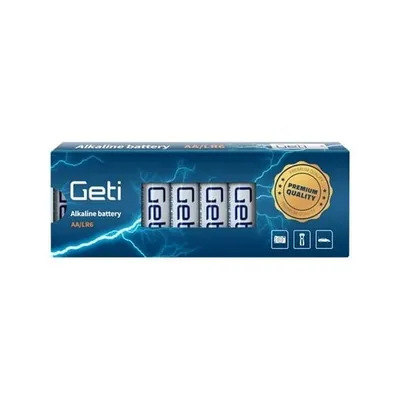 Obrázok produktu pre Alkalické batérie AA (LR6) GETI 1,5 V (10 ks)
