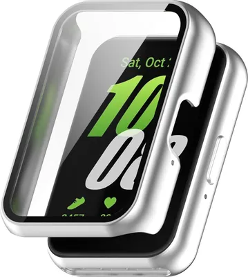 Obrázok produktu pre INF Puzdro s ochranným sklom z tvrdeného skla pre Samsung Galaxy Fit 3 (SM-R390) Strieborná