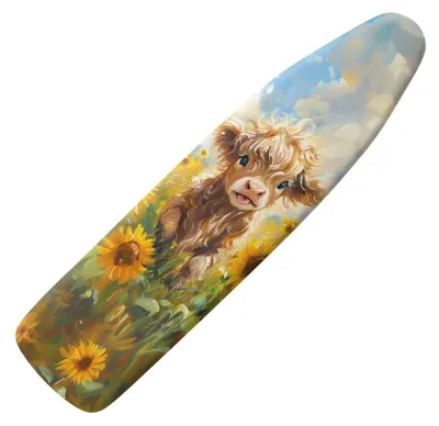 Strijkplankhoes Polyester Sonnenblumen Kuh L