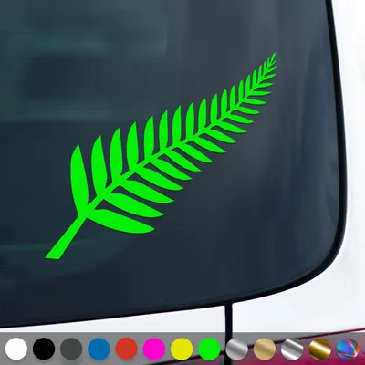 Produktbild von PantherPixel Neuseeland Aufkleber Aotearoa Kiwis Silberfarn Sticker Auto Geschenkidee Farbe Neon-Grün