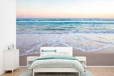 Produktbild von MuchoWow® Fototapete für Wohnzimmer oder Schlafzimmer Wandtapete Vinyl Motivtapete Strand - Meer - Pastell - 330x220 cm - Fototapeten