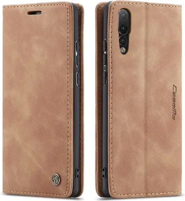 Produktbild von Huawei P20 Pro Hülle, LaimTop Retro Kunstledertasche TPU Innere, Kartenfächer, Magnetverschluss, Klapphülle mit Standfunktion Schutzhülle für Huawei P20 Pro Braun