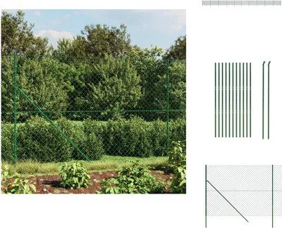 Obrázok produktu pre vidaXL Reťazový plot zelený 1,4x25 m - Plotové panely