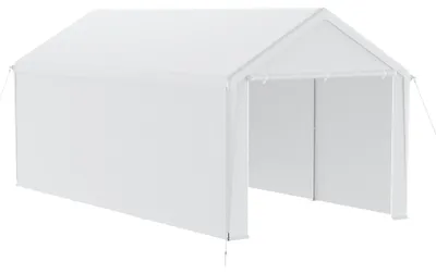 Image de Abri de voiture - Toit de protection - Tente - Garage - Grange - 3 x 6 mètres - Parois latérales amovibles - Structure métallique robuste