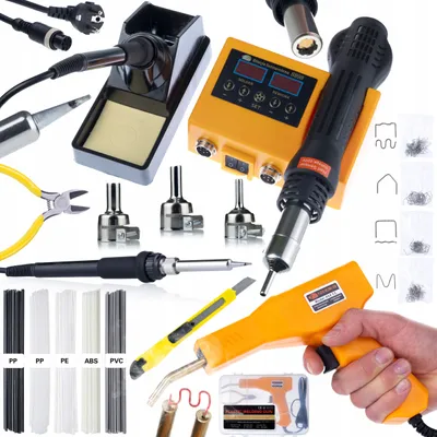 Obrázok produktu pre Rosfix Sada Spájkovacej Stanice Orange Husky OH660 2 v 1 (Horúci Vzduch a 900M) + Plastová Zošívačka v Puzdre + 200 Sponiek + Mini Sada Prowelder (5 S