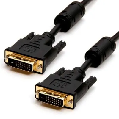 Produktbild von DVI-D-Stecker zu DVI-D-Stecker (18+1) Kabel, Single Link, vergoldete Kontakte, 5 m, Schwarz