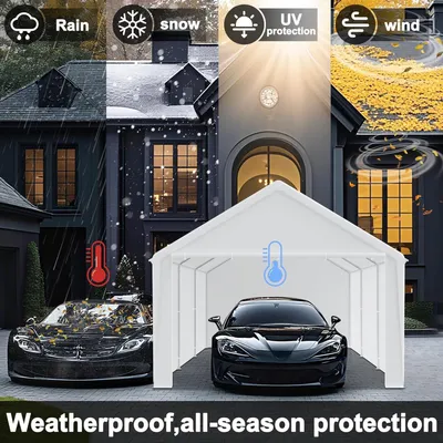 Immagine prodotto di Tenda per esterni - Tenda per garage - Tenda carport - Tenda per deposito - Tenda per eventi - 4 x 6 metri - Struttura in acciaio zincato robusta